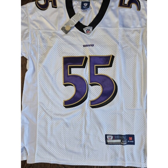 Terrell Suggs #55 Baltimore Ravens Reebok On Field Jersey White Size 50 NWT - Picture 3 of 16